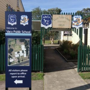 Front of school signage