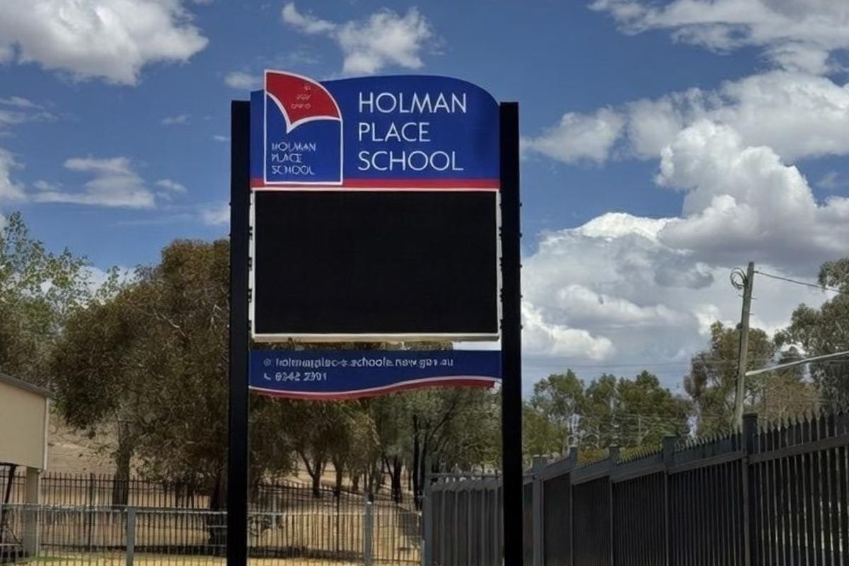School Sign Retrofit vs New Installation