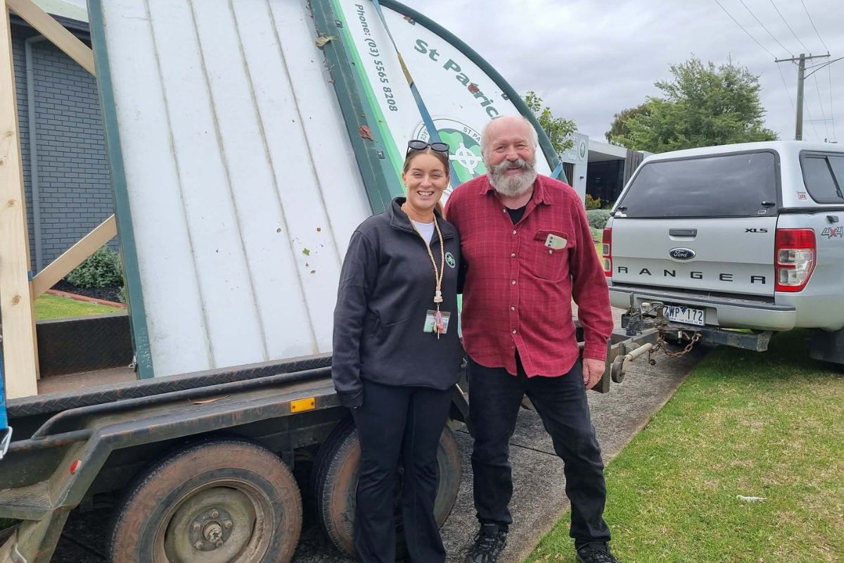 School sign donation