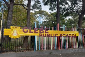 Fence branding sign by School Signs