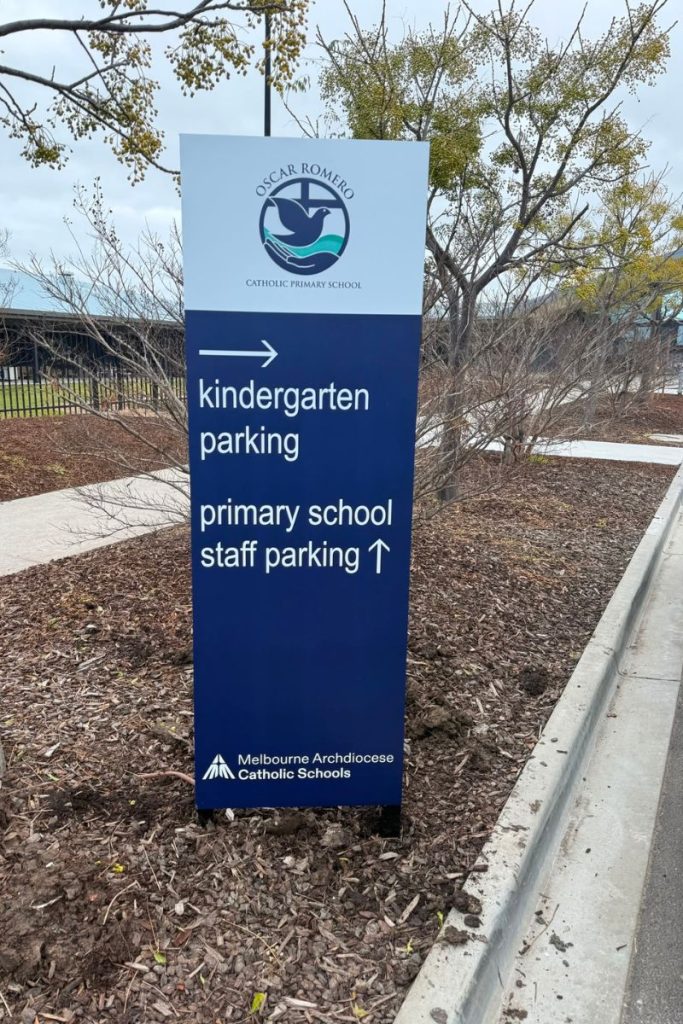 Directional parking signs