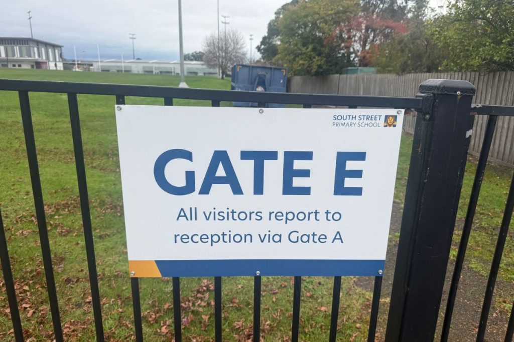Gate signage