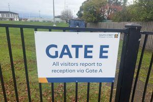 Gate signage