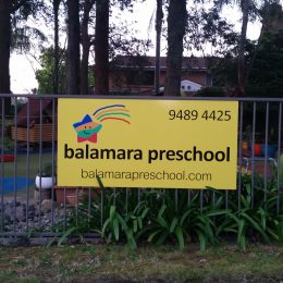 Front of School Sign - Balamara Preschool