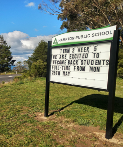 Hampton Public School Changeable Sign