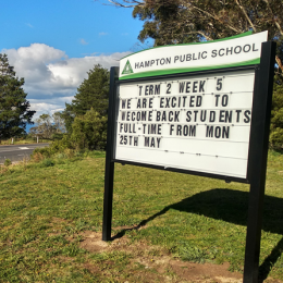 Hampton Public School Changeable Sign