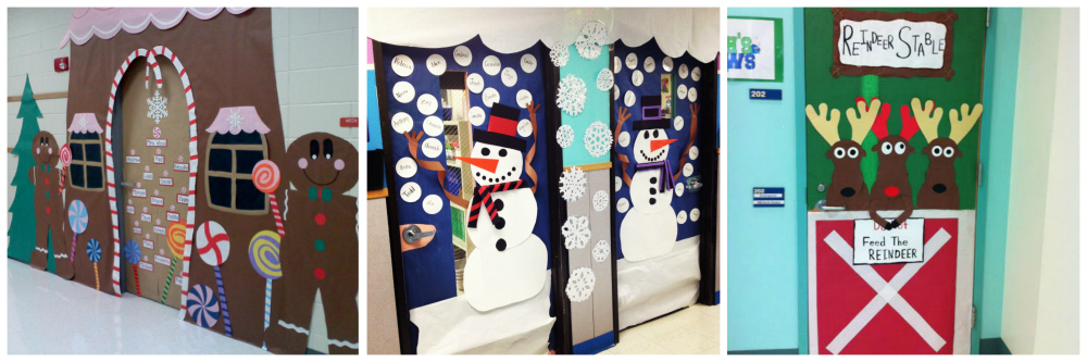 school Christmas decoration ideas doorways