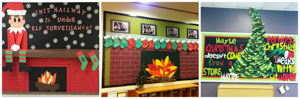 school Christmas decoration school notice boards