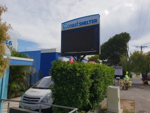 Coast Shelter Digital Sign