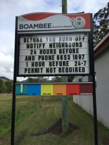 Boambee Fire Brigade Changeable Sign