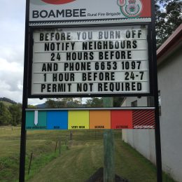 Boambee Fire Brigade Changeable Sign